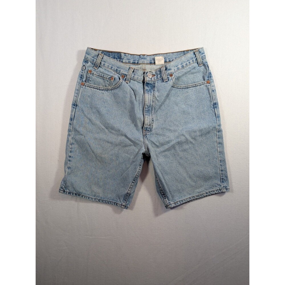 Vintage Levi's 505 Denim Shorts Mens Size 36 Blue Light Wash Pockets Casual Y2K